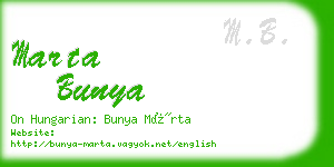 marta bunya business card